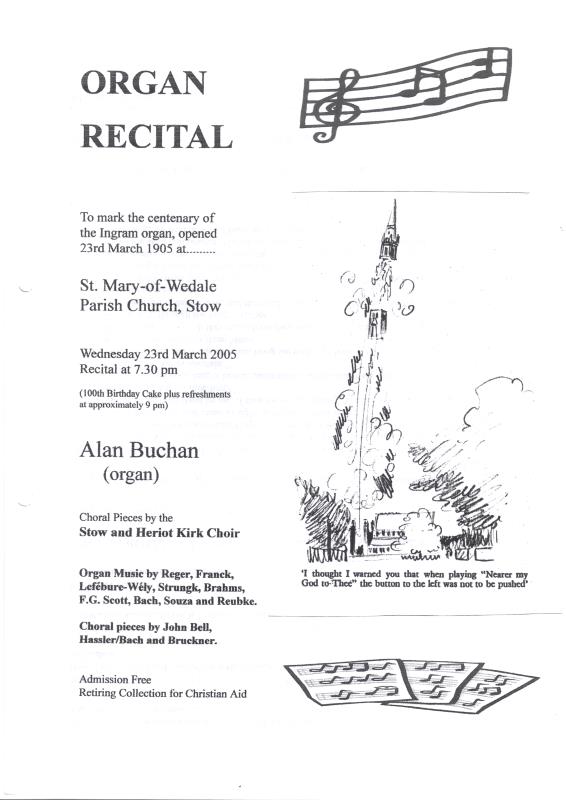 St Mary’s Organ recital - 23rd March 2005